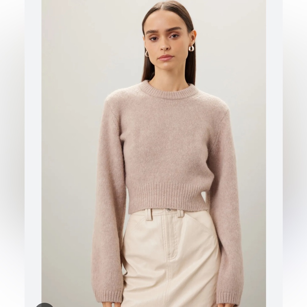100% CASHMERE Club Monaco Women's Sweater in Soft Pink